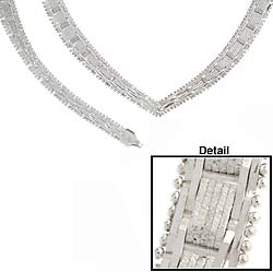 Riccio Sterling Silver Necklace and Bracelet Set