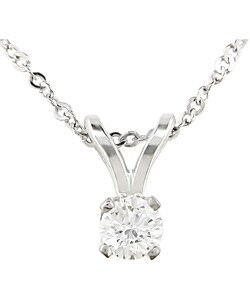 14-kt. Gold 1/10-ct (H-I/ I1-I2) Diamond Solitaire Pendant