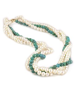 Cultured Freshwater Pearl Turquoise Necklace