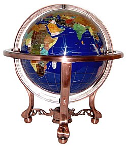 Lapis Lazuli Ocean 6-in. Gemstone Globe