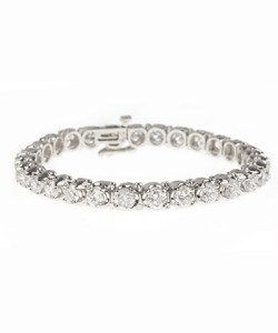 14k Gold 10ct Diamond Tennis Bracelet (H-I, I1-2)