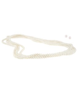 Freshwater Cultured Pearl Strand with Earrings (5-55 mm) (Case of 3)