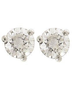 Platinum 1/4ct TDW Diamond Stud Earrings (F-G, I1)
