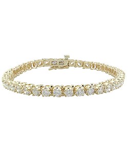 14k Yellow Gold 4ct TDW Diamond Tennis Bracelet (G-H, SI-I)