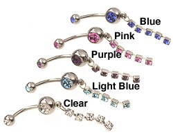 Glitz Sparkle Chain Curved Barbell