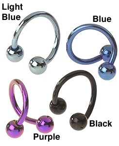 Stainless Steel/ Titanium Twist Barbell Belly Ring