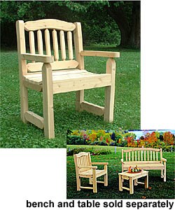 Rustic Adirondack Cedar Garden Chair