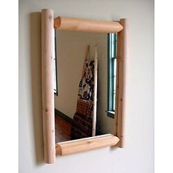 Rustic Country Adirondack Cedar Framed Mirror