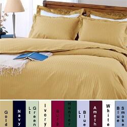 Damask Stripe 230 Thread Count Duvet Cover Set