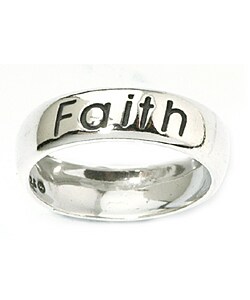 Sterling Silver Faith Ring
