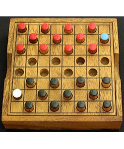 Handcrafted Travel Checkers Game