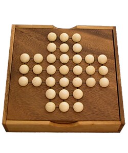 Handcrafted Peg-jumping Solitaire Game