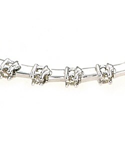 14k White Gold 1.00ct Diamond Link Bracelet