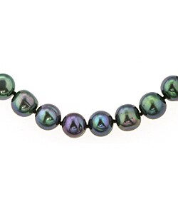 Cultured Freshwater Black Pearl Necklace (9-10 mm) (Case of 3)