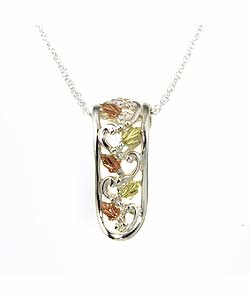 Black Hills Gold 14-kt. and Silver Leaf Pendant