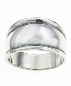 Sterling Silver 12.5 mm Tapered Ring