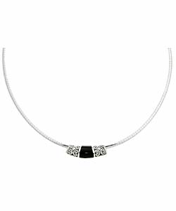 Sterling Silver Black Onyx Slider Pendant