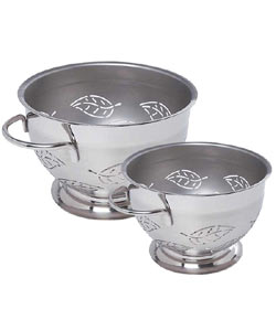 Elegant Leaf Design Colander Set