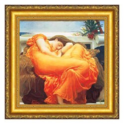 Frederick Lord Leighton Flaming June Framed Canvas
