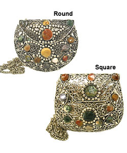 Agate Inlaid Handbag (India)