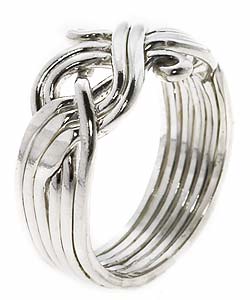 Sterling Silver 6-piece Designer Puzzle Ring