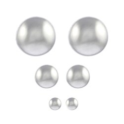 Sterling Silver Ball Stud Earring Set (3 pair)