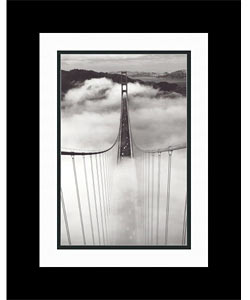 Ressmeyer Golden Gate Bridge in Fog Framed Print