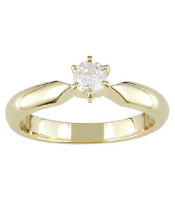 14k Gold 1/4ct TDW Round Diamond Solitaire Ring (H-I, I1-2)