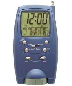 Combo Compact Clock/Alarm Radio With Flashlight