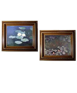 Monet Water Lilies Framed Canvas Collection