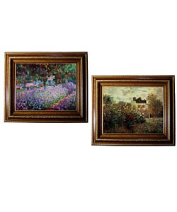 Monet Artist's Garden Framed Canvas Art Collection