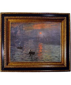 Monet Impression, Sunrise Framed Canvas