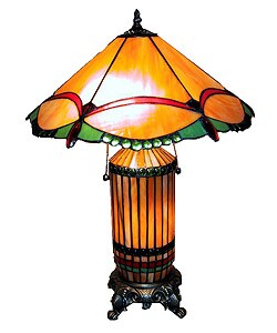Tiffany-style Dragonfly Lamp with Light-up Base