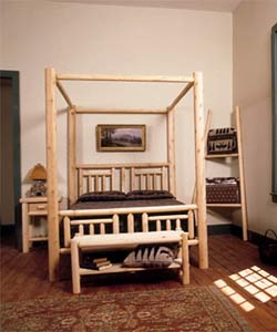 Quilt Canopy Queen-size Bed