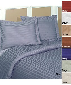 Striped 250 Thread Count Duvet Cover Set