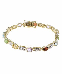 24k Goldplated Silver Gemstone Bracelet