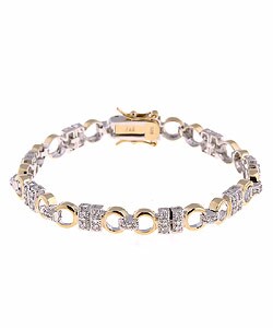 24k Goldplated Sterling Silver CZ Bracelet