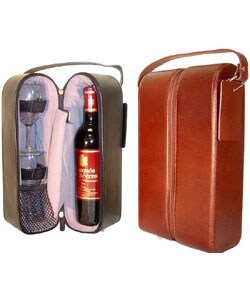 Leather Double Wine Tote (2 Colors)