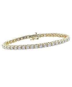 14k Gold 4ct TDW Diamond Tennis Bracelet(H-I, I2-I3)