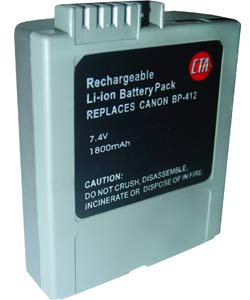 CTA Replacement Battery for Canon BP-412
