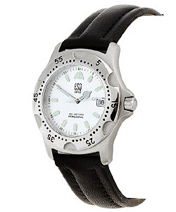 ESQ 850 SL Men's Stainless Steel Watch w/Black Leather Strap