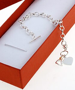 Silver Pearl Sweetheart Charm Bracelet