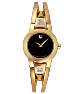 Movado Amorosa Ladies Gold and Diamond Watch