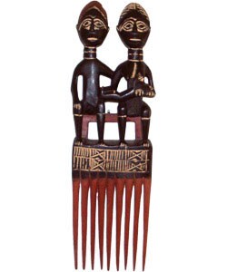 Handcarved Friendship-Wedding Comb (Ghana)