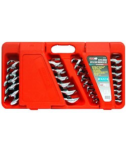 GRIP 14 pc Angle Open End Wrench Set (SAE)