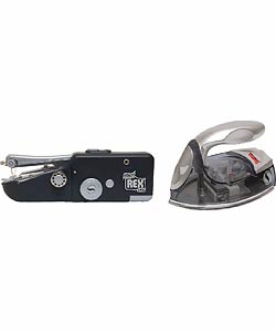 Rex Mini Sewing Machine and Sharptek Mini Iron Set