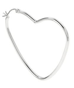 Sterling Silver Heart Hoop Earring Set