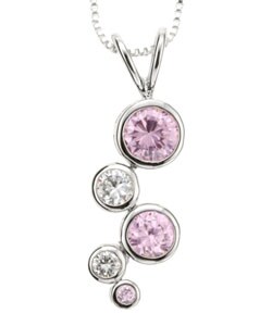 Sterling Silver CZ Earring and Pendant Set