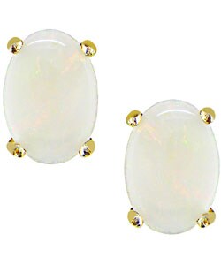 10-kt. Yellow Gold Opal Earrings