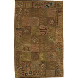 Hand-tufted Contemporary Squares Wool Rug (8' x 11')
